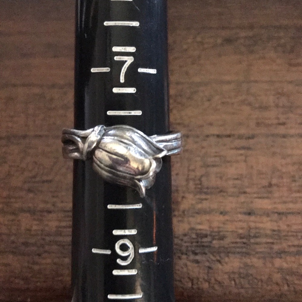 Mf Classic Sterling Silver Tulip 🌷 Ring